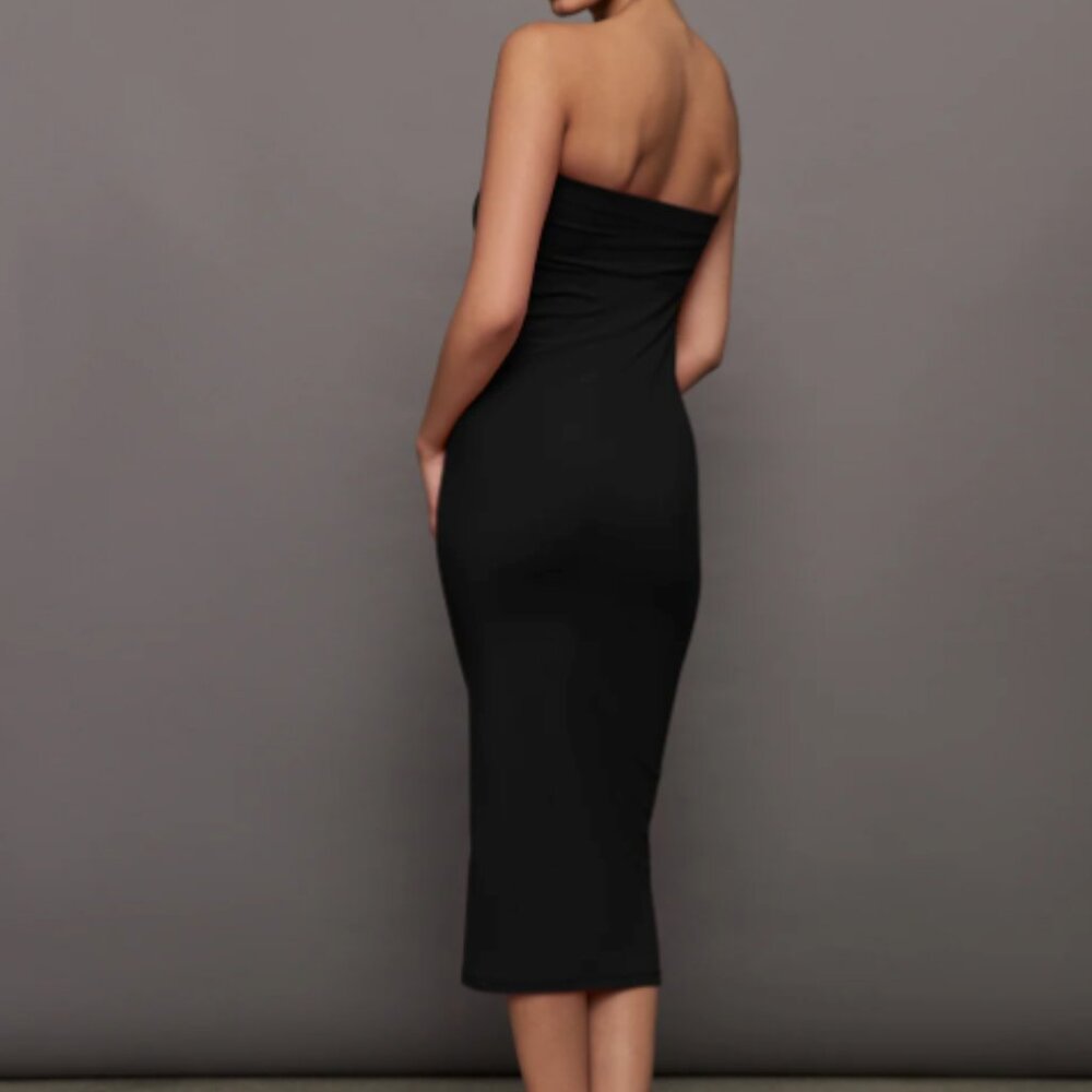 CARBON38 // Black Buttery Smooth Strapless Dress in Melt M - Picture 7 of 7